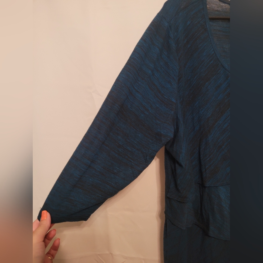 Faded Glory 3x 22w-24w blue and black shirt - Picture 4 of 7